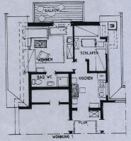 Grundriss Wohnung 1